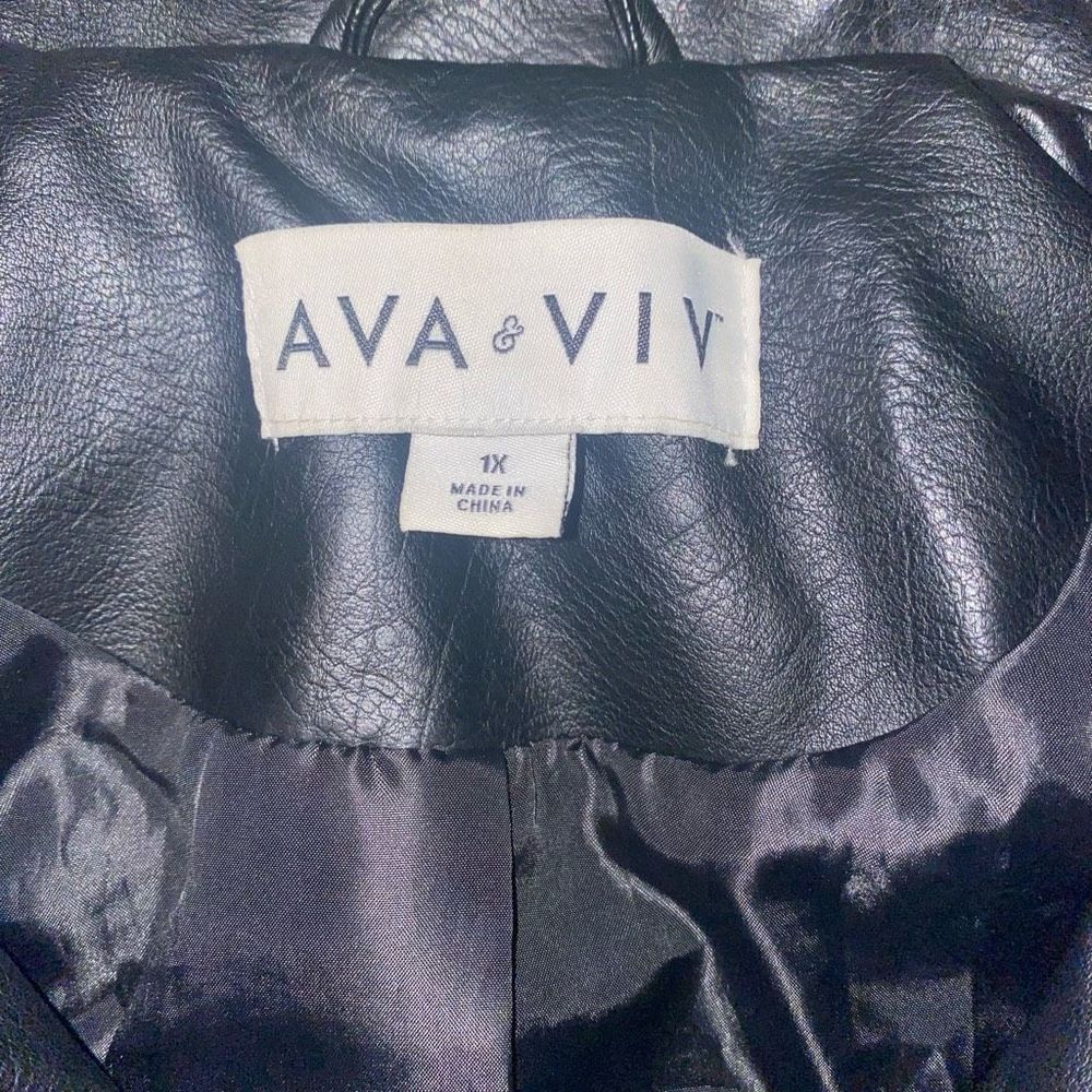 Ava Viv Motorcycle Jacket Black Sz 1X - Picture 6 of 6